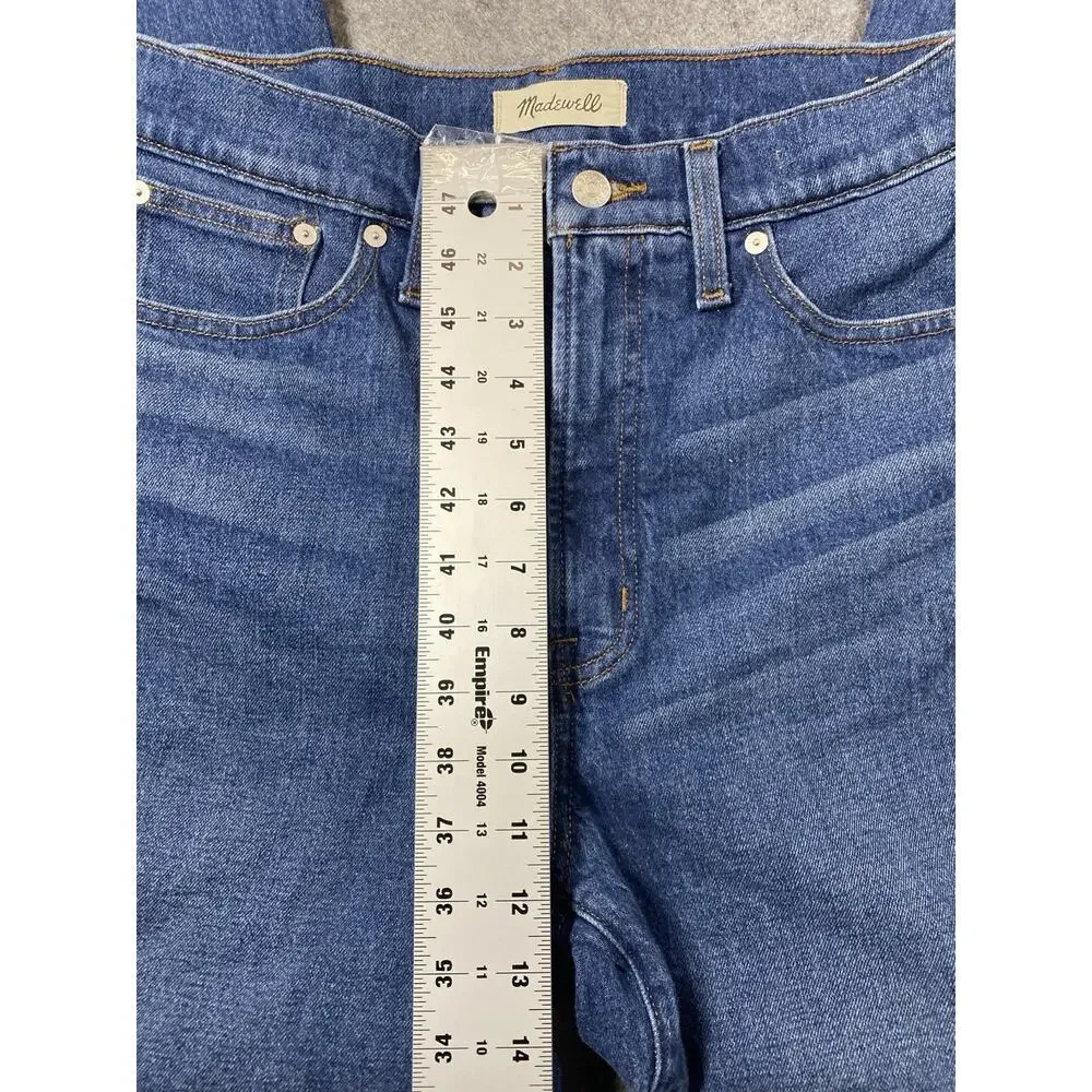 Madewell Jeans Womens 29 Blue The Perfect Vintage Straight Jean Raw Hem - Picture 4 of 14